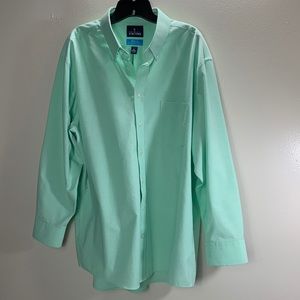 Stafford green long sleeve button down shirt men’s size XL